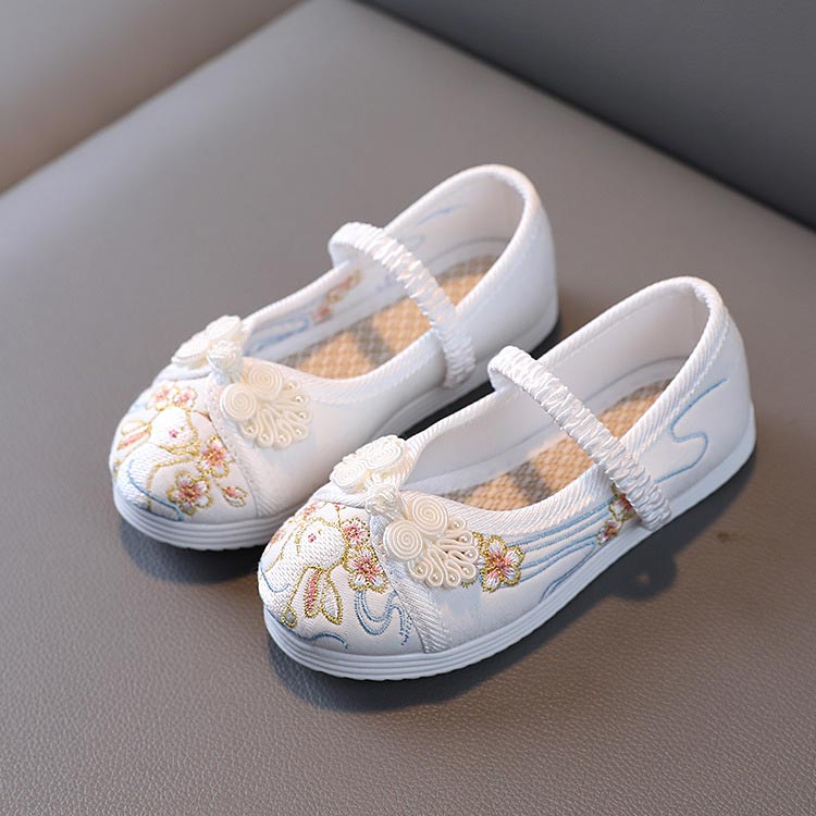 Be-RushSHOPの七五三 キッズ 子供靴 和柄の靴 和装 靴 子供靴 14.3-23cm 赤 女の子 歩きやすい 草履 刺繍 花柄刺繍 草履 和柄の靴 発表会 歩きやすい シューズ こども チャイナ靴 キッズ 結婚式｜アングル2