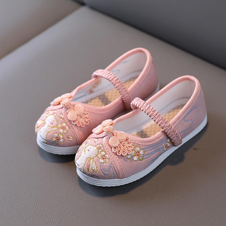 Be-RushSHOPの七五三 キッズ 子供靴 和柄の靴 和装 靴 子供靴 14.3-23cm 赤 女の子 歩きやすい 草履 刺繍 花柄刺繍 草履 和柄の靴 発表会 歩きやすい シューズ こども チャイナ靴 キッズ 結婚式｜アングル3