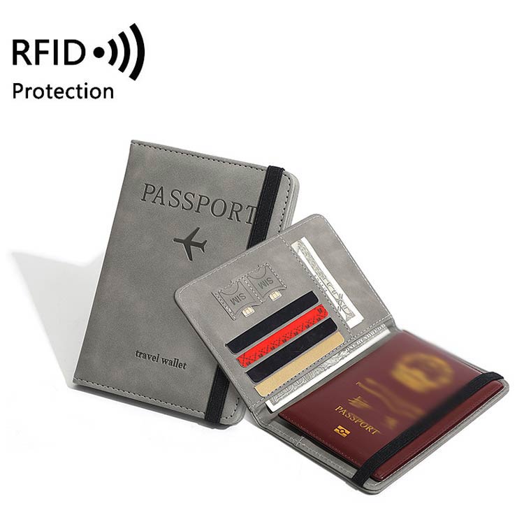 シンプル レザー 海外旅行 パスポートケース スキミング防止 パスポート入れ RFID...