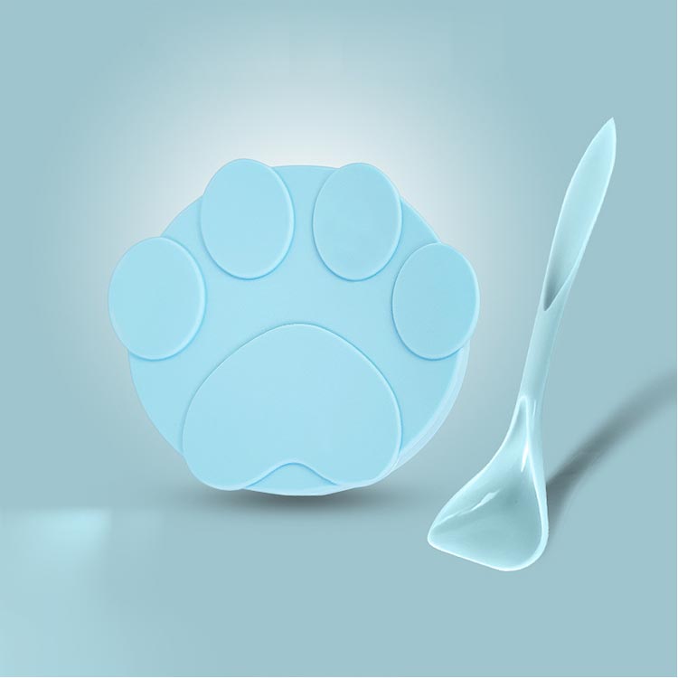 Be-RushSHOPのスプーン付き 犬缶 2点セット 保存カバー 2点セット 缶詰のフタ 猫缶ペット用品 キャップ ふた 蓋 シリコン 食べ残し 一時保存 プレゼントギフト 猫用品｜アングル2