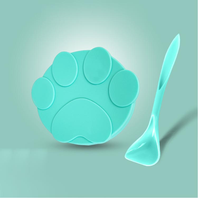 Be-RushSHOPのスプーン付き 犬缶 2点セット 保存カバー 2点セット 缶詰のフタ 猫缶ペット用品 キャップ ふた 蓋 シリコン 食べ残し 一時保存 プレゼントギフト 猫用品｜アングル3