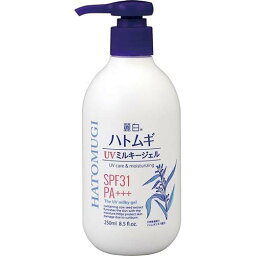 熊野油脂 麗白 ハトムギ UV ミルキー ジェル 250ml 36本セット 【ケース販売】