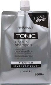 熊野油脂 ファーマアクト クールトニックリンスインシャンプー 詰替 1000ml 10本セット 【ケース販売】