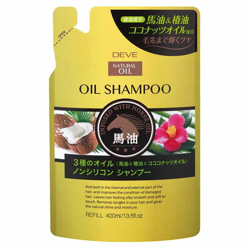 熊野油脂 ディブ 3種のオイル シャンプー （馬油・椿油・ココナッツオイル） 400ml 24本セット 【ケース販売】