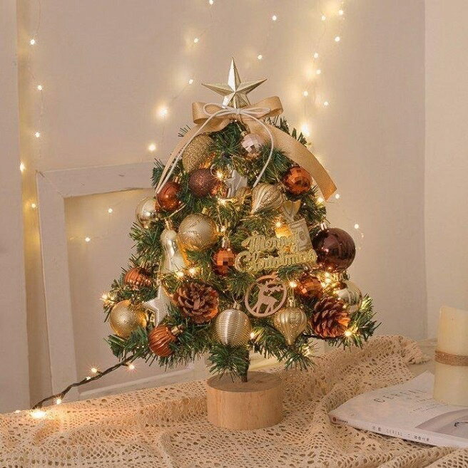 乐天商城 - クリスマスツリー 卓上 45cm ミニツリー クリスマス飾り 雰囲気満々 暖かい 簡単 00897