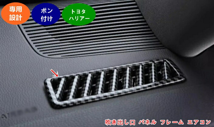 トヨタ 新型ハリアー 80系 TOYOTA HARRIER エアコンダクトパネル エアコンリング カバー ガーニッシュ 吹き出し口 パネル フレーム エアコン吹き出し口パネル ダッシュボード上 インテリアパネル 内装 パーツ アクセサリー 2個 2色可選 ABS製 06089