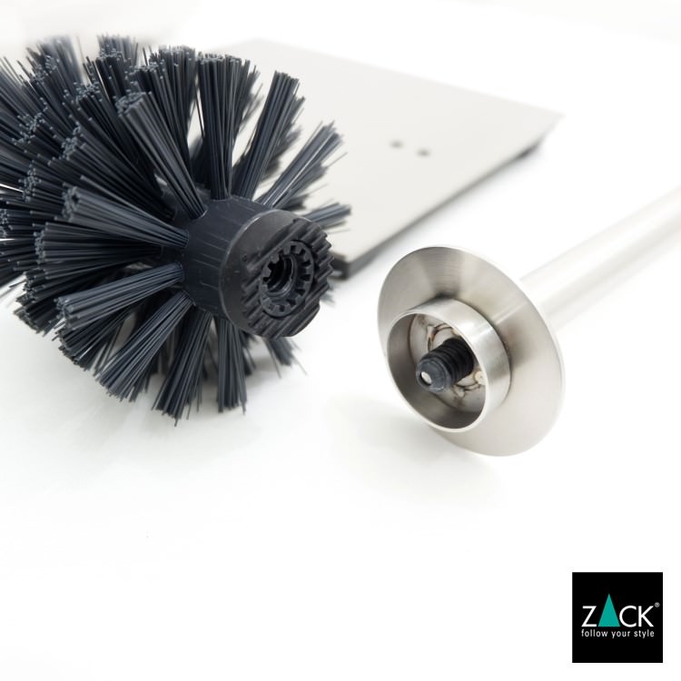 トイレットペーパースタンド｜ZACK 40488 CARVO ペーパーホルダーとブラシの一体型 トイレットバトラー トイレ収納 スタンドタイプ ステンレス おしゃれ 雑貨 かっこいい 上質 高級 ホテルライク 男前インテリア インダストリアル ドイツ デザイナーズ HL [在庫有り]