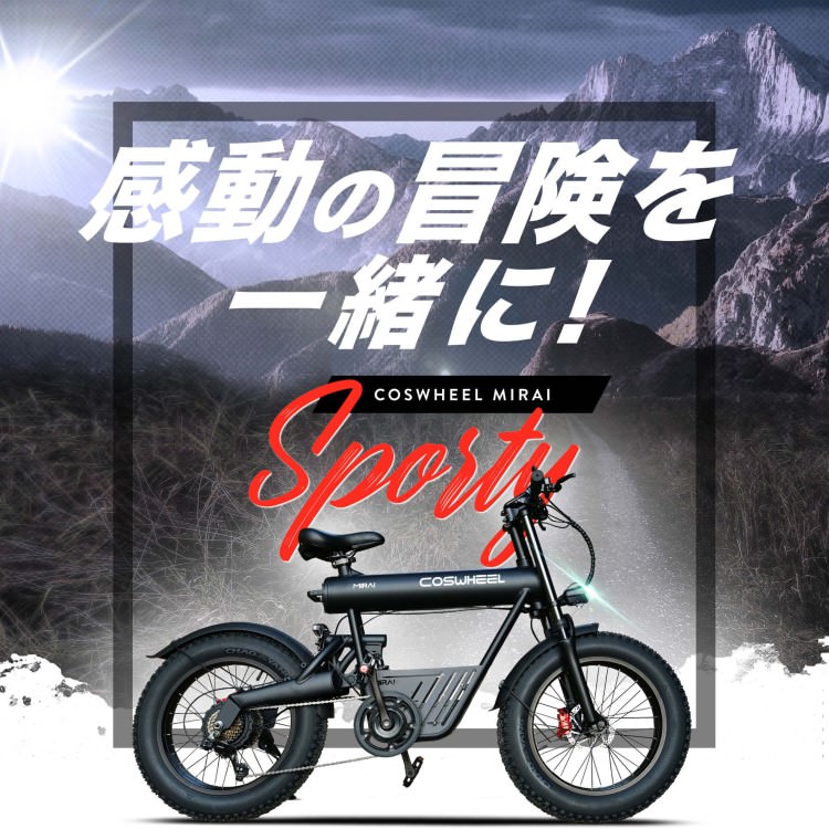 [電動アシスト自転車] COSWHEEL MIRAI SPORTY スカイグレー｜コスウェル EBIKE 公道仕様 沖縄と離島配送不可 送料無料 3