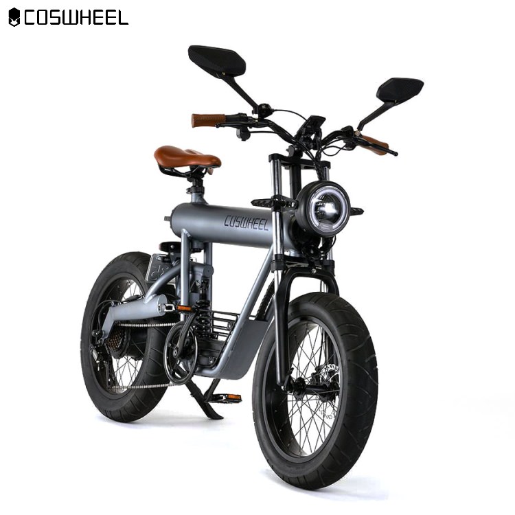 楽天市場 電動ハイブリッドバイク Coswheel Smart Ev グレー コスウェル スマートev ファットバイク 本格 電動バイク 電動スクーター 原付 原動機付自転車 長距離走行ok 公路走行可能 沖縄と離島配送不可 送料無料 グレー かっこいい 9月下旬頃入荷 ビザインショップ