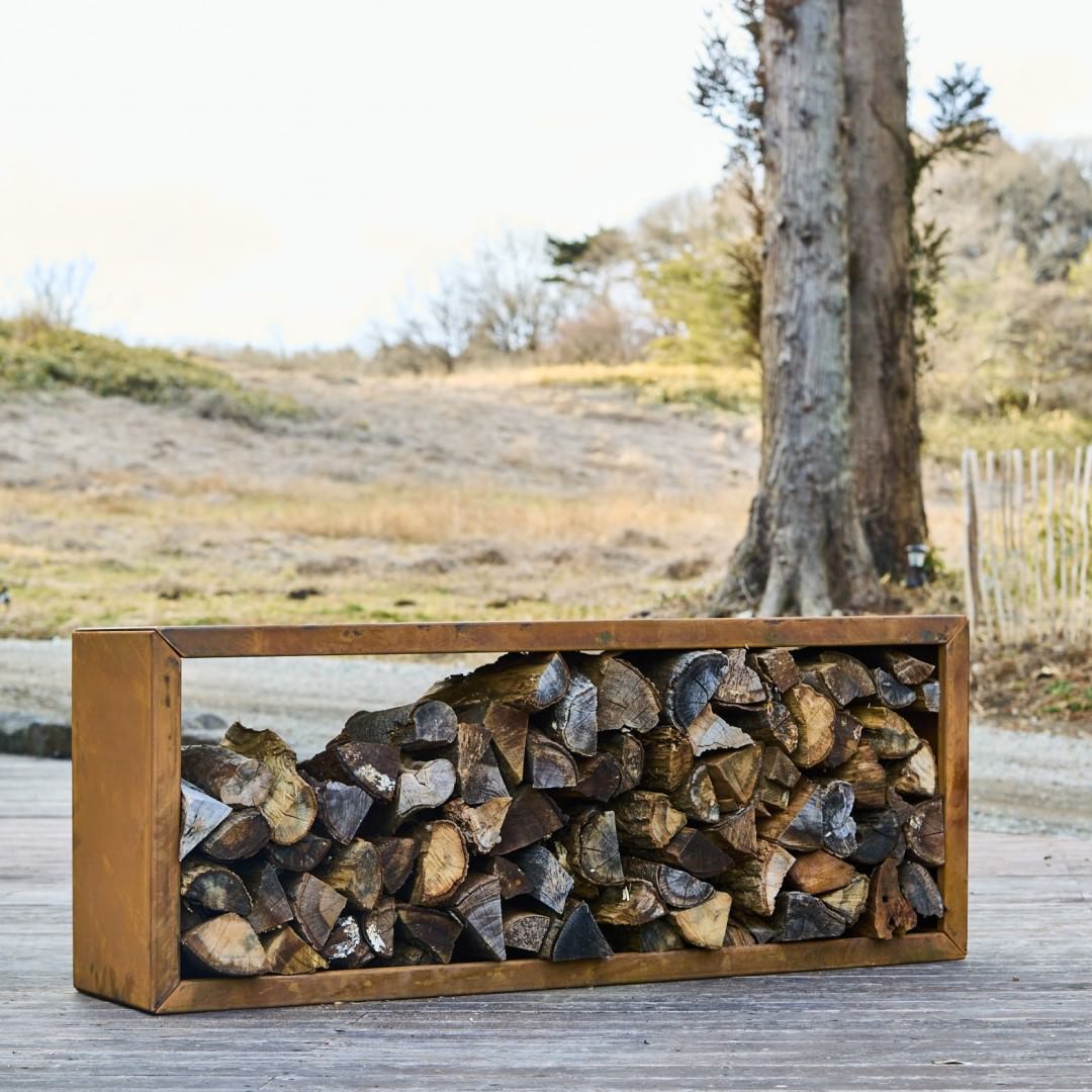 APLUS ORIGINAL(エープラスオリジナル) ウッドストックラック スリム W600|ガーデン コールテン鋼 本体 送料無料 北海道・沖縄と離島別途送料