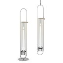 HOEFATS(ホーファッツ) h00271 OVAL CANDLE 55 キャンドルホルダー(シルバー/ブラック)|ドイツ製 オーバル 本体 ランタン ガーデ...
