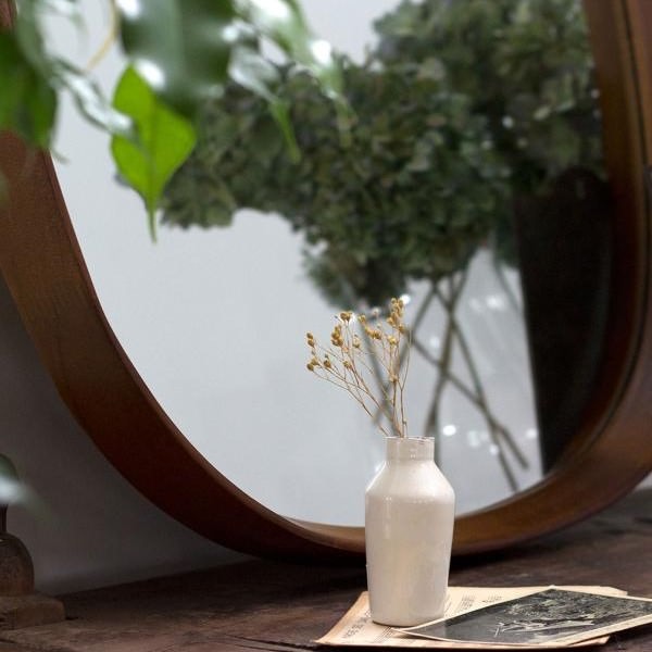 クルベ 木材で作ったウォールミラー (スクエア)|HS2757 デザイン家具 収納家具 一般商品 インテリア リビング ダイニング 家具 モダン デザイン ナチュラル デザインファニチャー [3]