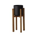 Wood stand pot ウッドスタンドポット 25L25W52H ｜CLAY クレイ BLACK 510-960-800 インテリア雑貨