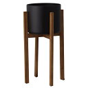 Wood stand pot ウッドスタンドポット 34L34W65H |CLAY クレイ BLACK 510-961-800 インテリア雑貨