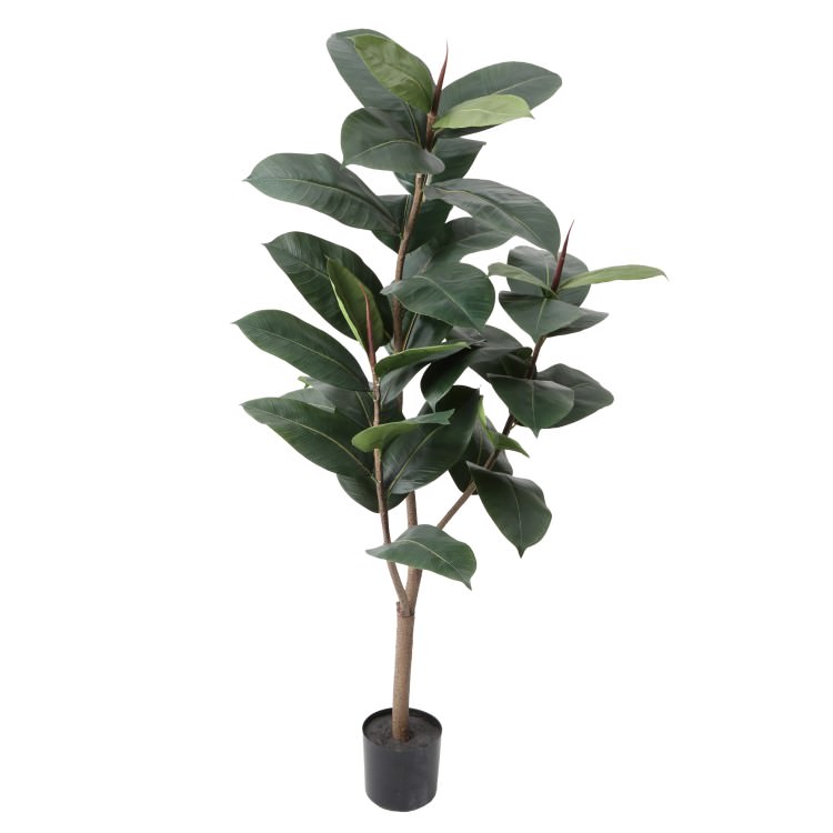 デコラゴム 125cm｜GLP-1531 アーティフィシャルグリーン 人工観葉植物 鉢付きグリーン 造花 おしゃれ 上質 上品 高級 ゴージャス リビング サロン ホール