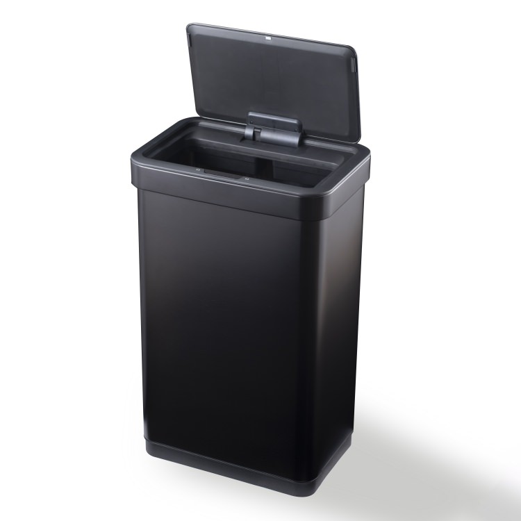 EKO(イーケーオー) エコノヴァ センサービン50L|ゴミ箱 2色展開(ブラック/シルバー) センサー感知 蓋付き 大容量 ダストボックス ごみばこ ステンレス デザイン雑貨 インテリア 収納 掃除 ゴミ捨て おしゃれ かっこいい プロ仕様 業務用 EK9578-50L [3]