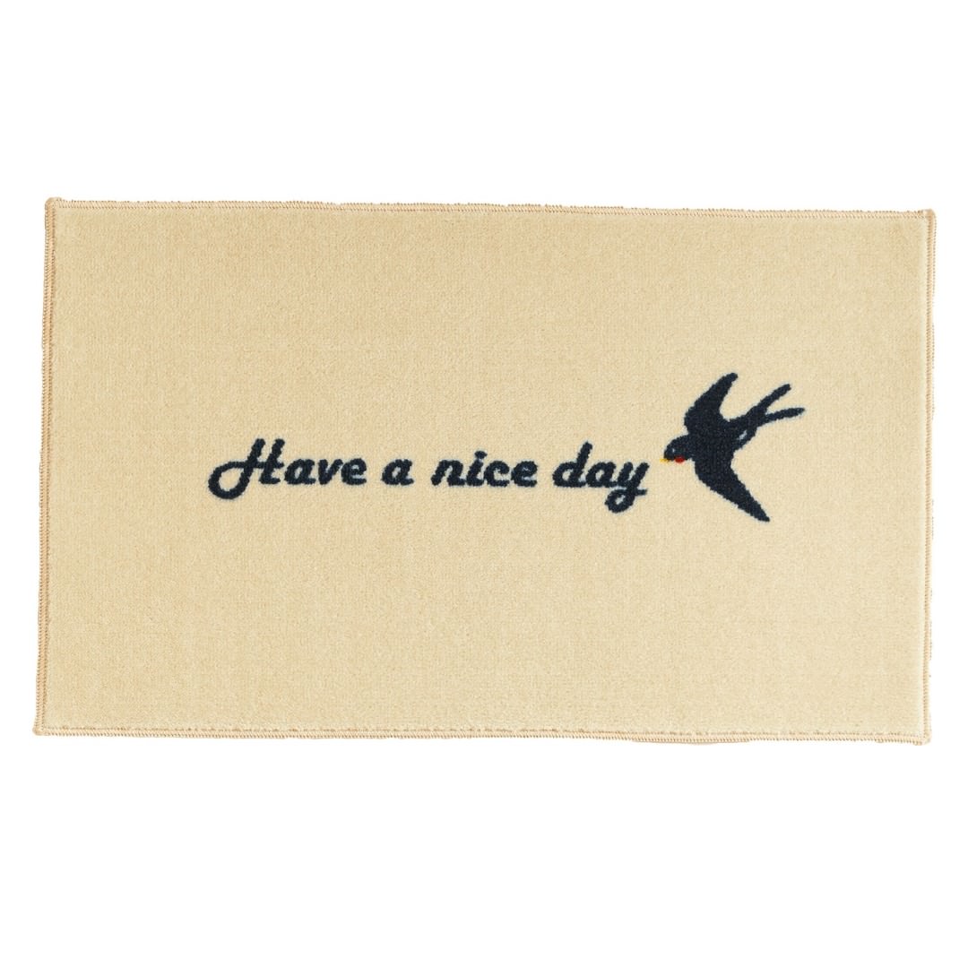 玄関マット 室内用 kahou HAVE A NICE DAY 4デザイン 45×75cm|かわいい 家庭用 玄関 エントランス スマート 滑り止め ウェルカムマット エントランスマット 洗面所マット オールシーズン 人気 バスマット 洗面マット トイレマット
