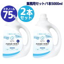 プロテクター アルコールハンドミストEX 詰替えボトル5000ml 2個セット 詰替え用のみ|本体+詰替え×2セット ミストディスペンサー専用 業務用 除菌 消...