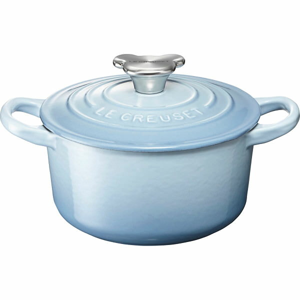 ルクルーゼ 鋳物ホーロー鍋 ル・クルーゼ ココット・ロンド 14cm ベアーツマミ コースタルブルー｜Le Creuset ルクルーゼ 両手鍋 鍋 鋳物 ホーロー鍋 キッチン キッチンツール のし対応 ラッピング対応 個包装 選べる 包装紙 ご自宅用 プレゼント 贈り物 ギフト 贈答用 カタログギフト 送料無料