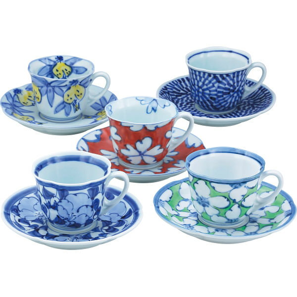 波佐見焼 春秋絵変わり 珈琲碗皿揃|和食器 食器 ご自宅用 プレゼント 贈り物 ギフト 贈答用 高級贈答品 カタログギフト 送料無料