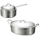 燕熟の技 三層鋼鍋2点セット|鍋 セット キッチンツール キッチン ご自宅用 プレゼント 贈り物 ギフト 贈答用 高級贈答品 カタログギフト 送料無料