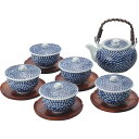 波佐見焼 蛸唐草絵 番茶器揃(茶托付)|湯呑 セット 和食器 食器 ご自宅用 プレゼント 贈り物 ギフト 贈答用 高級贈答品 カタログギフト 送料無料
