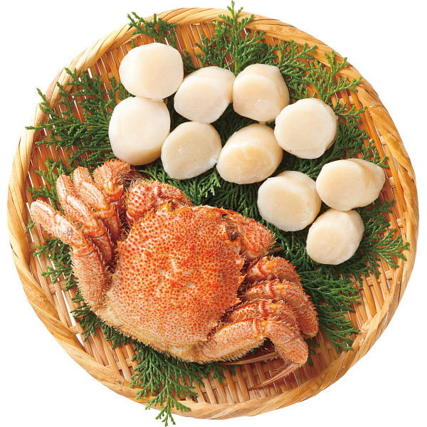 北海道産毛蟹とほたてセット 計600g|蟹 カニ セット 詰め合わせ 魚介 食品 ご自宅用 プレゼント 贈り物 ギフト 贈答用 高級贈答品 カタログギフト 送料...