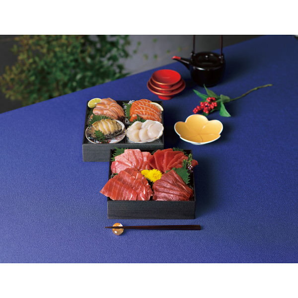 雫監修 天然マグロのお刺身セット 二段重|魚介 セット 詰め合わせ 食品 ご自宅用 プレゼント 贈り物 ギフト 贈答用 高級贈答品 カタログギフト 送料無料