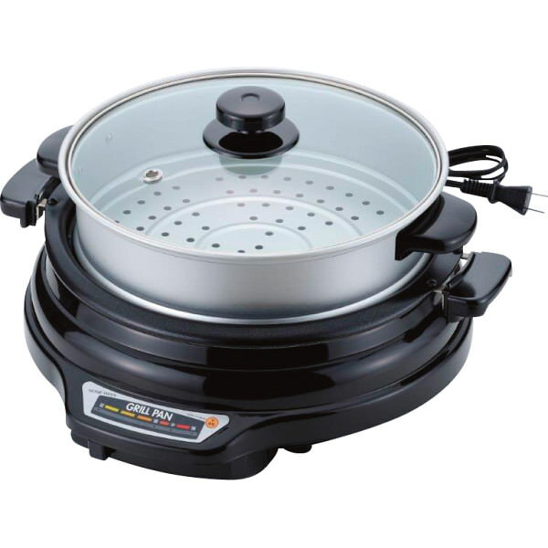 ホームスワン グリルパン27cm 蒸し鍋付き｜鍋 フライパン キッチン用品 のし対応 ラッピング対応 個包..
