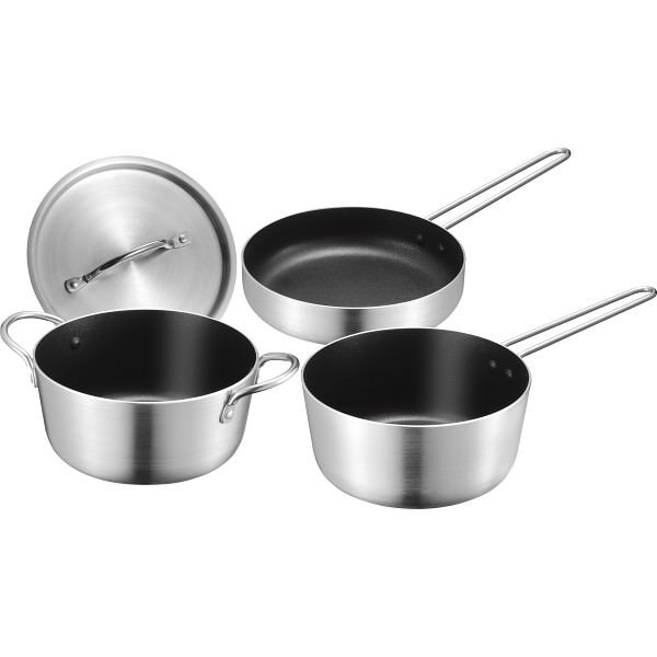 Rakuten - デリミーズ アルミ4点セット｜鍋 フライパン キッチン用品 のし対応 ラッピング対応 個包装 選べる 包装紙 おまとめ注文OK ご自宅用 プレゼント 贈り物 ギフト 贈答用 カタログギフト 送料無料