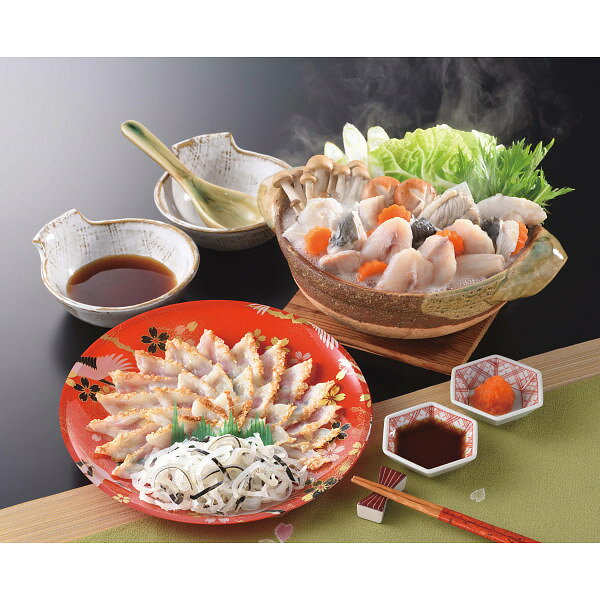 ビザインショップのふくたたき刺身・ふくちりセット｜ふぐ フグ 魚介 セット 詰め合わせ 食品 ご自宅用 プレゼント 贈り物 ギフト 贈答用 高級贈答品 カタログギフト 送料無料｜アングル2