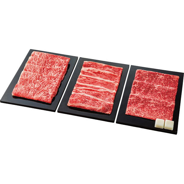 Set, Assortment - 東北産黒毛和牛 すき焼き味くらべ(3種)(計750g)｜お肉 牛肉 セット 詰め合わせ 食品 ご自宅用 プレゼント 贈り物 ギフト 贈答用 高級贈答品 カタログギフト 送料無料