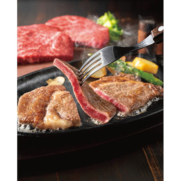 ビザインショップの青葉牛 モモ・ロース ステーキ味くらべ(計410g)｜お肉 牛肉 セット 詰め合わせ 食品 ご自宅用 プレゼント 贈り物 ギフト 贈答用 高級贈答品 カタログギフト 送料無料｜アングル2