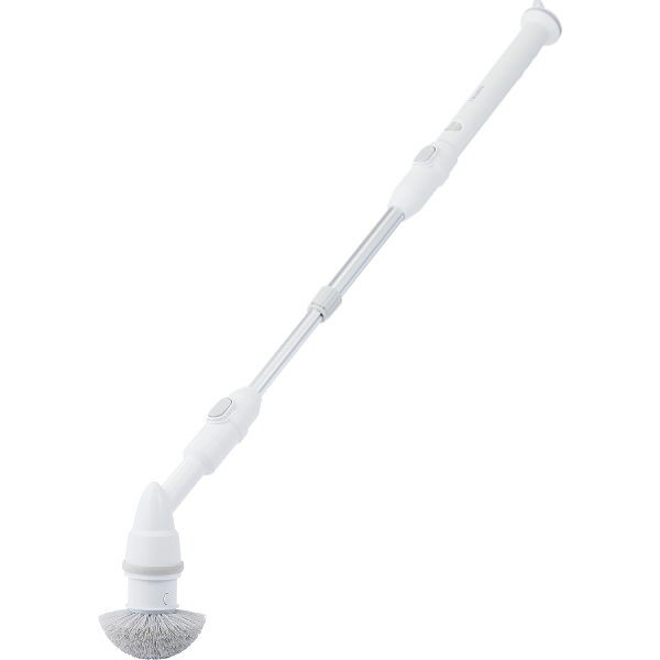 ●かがまずに立ったまま使える充電式のお風呂掃除用ブラシ。伸縮ポールや3種のアタッチメントを使い分けることで、手元からから天井、細かく入り組んだところから広い面までしっかり掃除することができます。日常的に使うものだからこそ安心感を。 幅広い用...