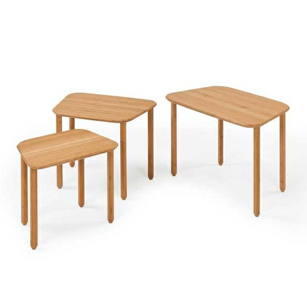 期間限定!ポイント大増量中!竹集成材のネストテーブル 3セット|TEORI T-NT テオリ インテリア リビング サイドテーブル 3点セット 倉敷の美しい竹家...