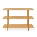 期間限定!ポイント大増量中!竹集成材のトロワシェルフ 1200|TEORI T-TS12 テオリ インテリア リビング オープンシェルフ シェルフ 収納棚 ラック 2段 倉敷の美しい竹家具 国内産 手作り モダン デザイン ナチュラル バンブー 和モダン