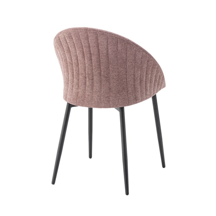 チェア 2脚セット|東谷 AZUMAYA 布 ファブリック コーラルピンク 組立品 一人掛け デザインファニチャー ダイニングチェア チェアー 椅子 イス リビング家具 リビング ダイニング モダン ナチュラル 背もたれ [2]