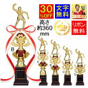 トロフィー 高さ約360mm 30%OFF 文字無料 トロフィー 樹脂製 優勝トロフィー 野球 サッカー 柔道 剣道 空手 ボウリング バスケットボール ダーツ...