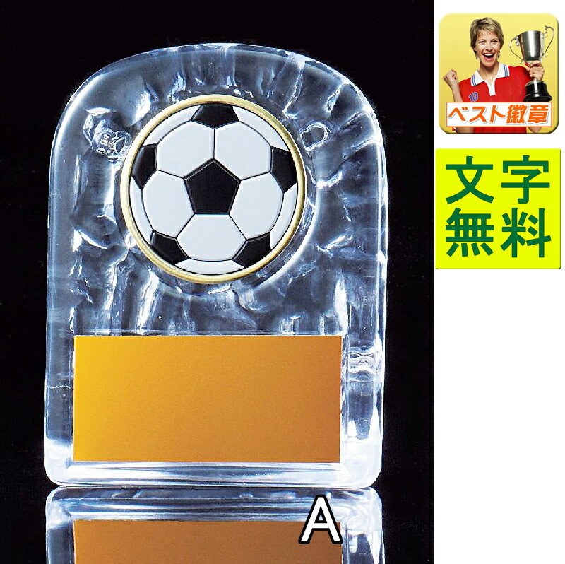 盾　文字無料　サッカー楯（アクリル製） ●高さ118mm　サッカー　フットサル　フットボール　リフティング　最優秀選手　優秀選手賞　..