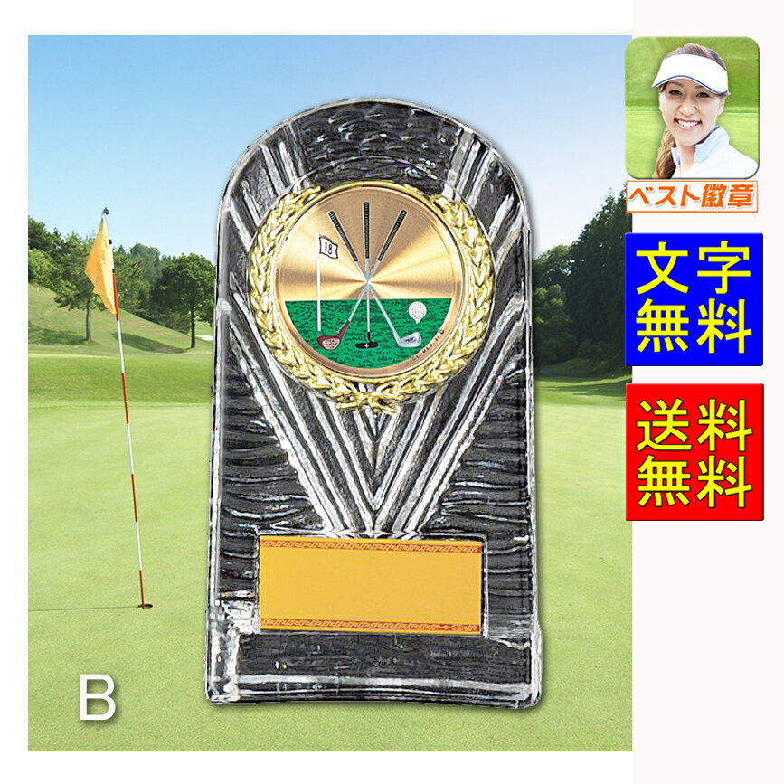 ゴルフ トロフィー 盾 高さ160mm 送料無料 文字無料 ガラス盾 10%引 ゴルフコンペ ガラス ホールインワン BB MVP ゴルフ トロフィー ベストグ...