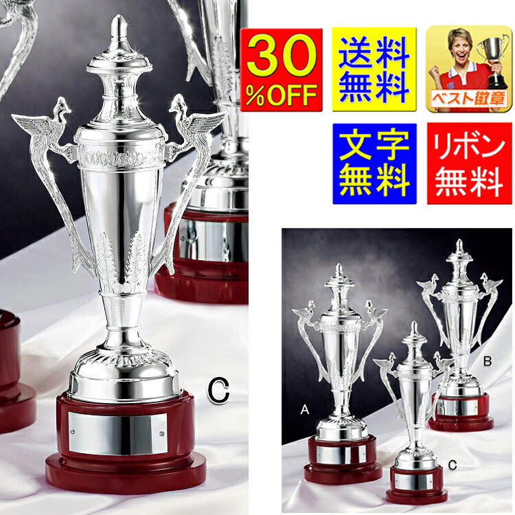 優勝カップ　高さ300mm 30％OFF　送料無料　銀色 優勝カップ　シルバー　優勝カップ　盾　トロフィー　優勝カップ　ゴルフ　優勝トロフィー　トロフィー　野球　サッカー　グラウンドゴルフ　相撲　柔道　剣道　ボウリング　優勝カップ　CUP　 Y-NO4507-C（NO2507-C）
