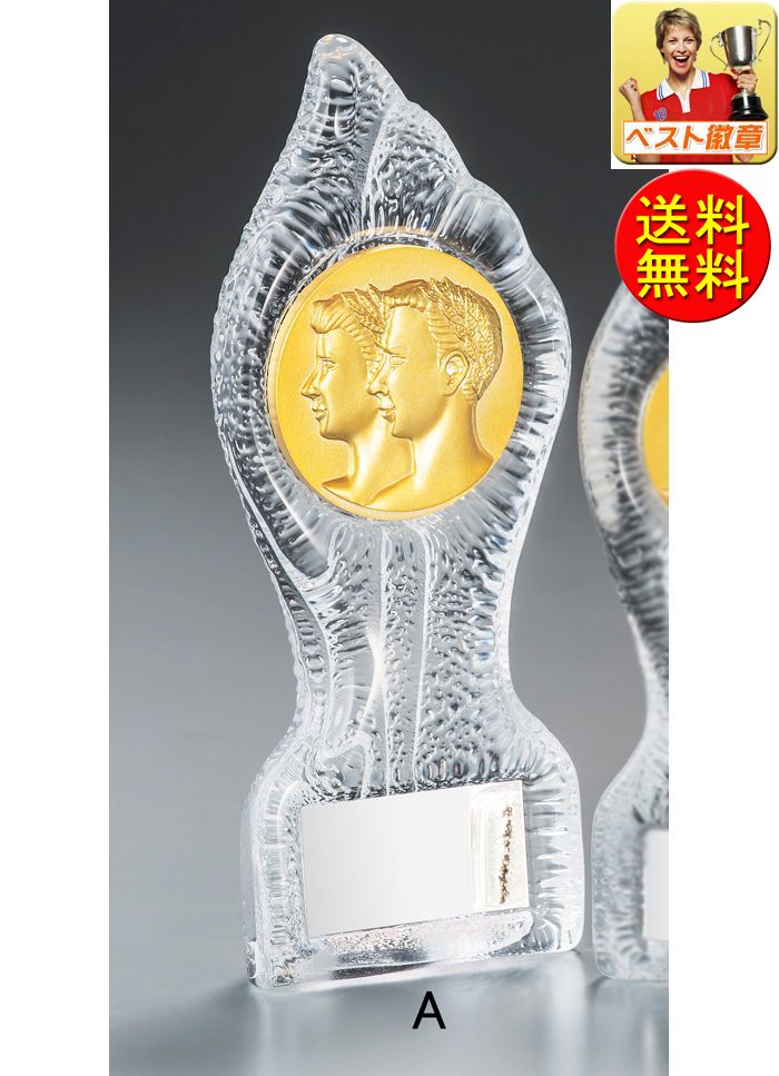 トロフィー 15%OFF レーザー文字無料 送料無料 種目 M-VTX3617-A 重厚な680g 高さ210mm トロフィー 優勝カップ ガラストロフィー ガ...