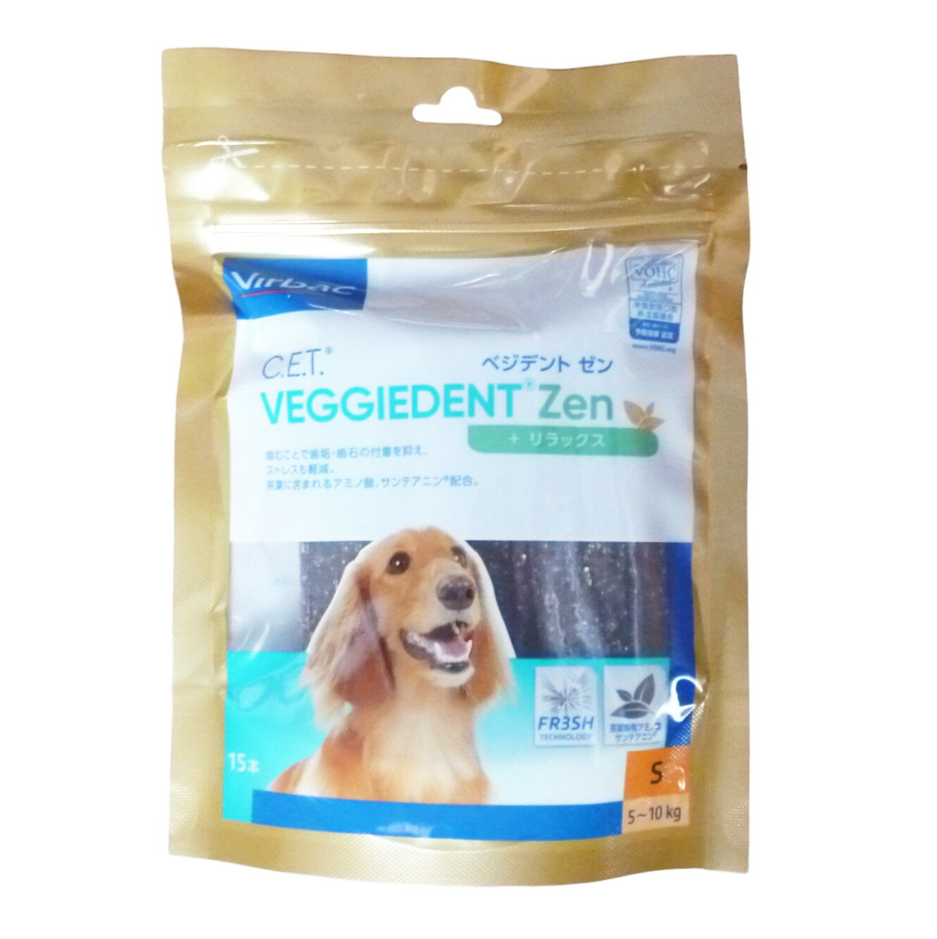 ビルバックC.E.T.ベジデントゼンS 15本　(犬用デンタルガム)【Virbac、CET、ベジデントゼンS、ベジデント、CET、デンタルガム、VEGGIDENT Zen】