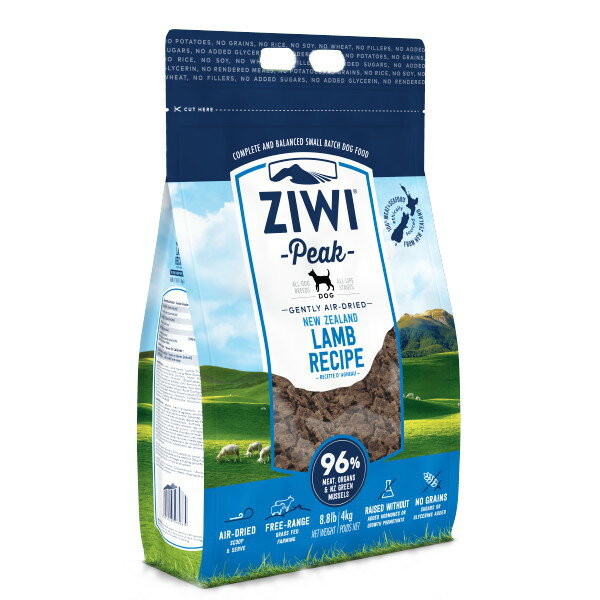 ZiwiPeakジウィピーク エアドライドッグフード ラム　4kg【Daily-Dog、デイリードッグ、総合栄養食】