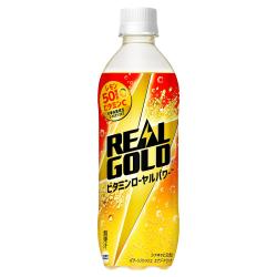 Rakuten - [送料無料]コカ・コーラリアルゴールド ビタミンローヤルパワー490mlPET×24本入り【コカコーラ、Coca-Cola、リアルゴールド、炭酸飲料】