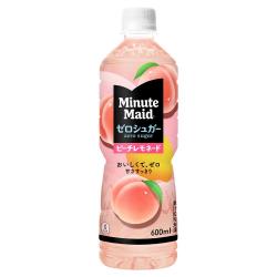 Rakuten - [送料無料]コカ・コーラミニッツメイド ゼロシュガー ピーチレモネード 600mlPET×24本入り【コカコーラ、Coca-Cola、ミニッツメイド、桃】