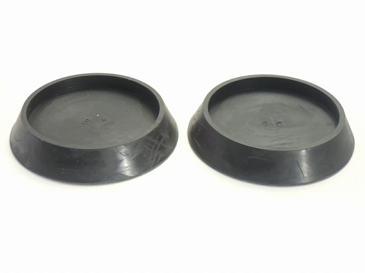 ベスト 黒ゴム平置き 65ミリ 2個入り 10-73