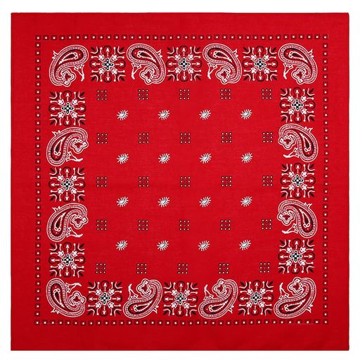 [Trifong]バンダナ赤ペイズリー柄ハンカチ三角巾大人綿100コットンカシューナッツ柄ばんだなメンズユニ..