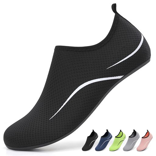 [LUEDKA]アクアシューズマリンシューズウォーターシューズ男女兼用フィットネスシューズビーチシューズ軽量通気滑り止ヨガサーフィンシュノーケリング水陸両用シューズブラック26.0cm