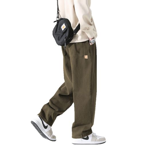 [Olekei]サルエルパンツメンズズボンワイドパンツメンズズボン9分丈無地調整紐人気快適ゆったり通気性..